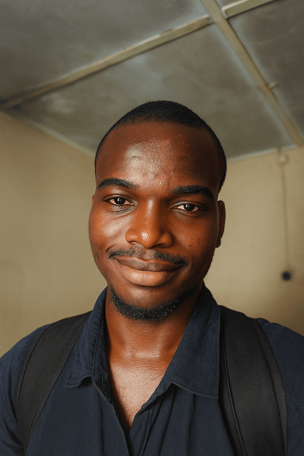 Opeyemi Adepoju on his employee ID badge